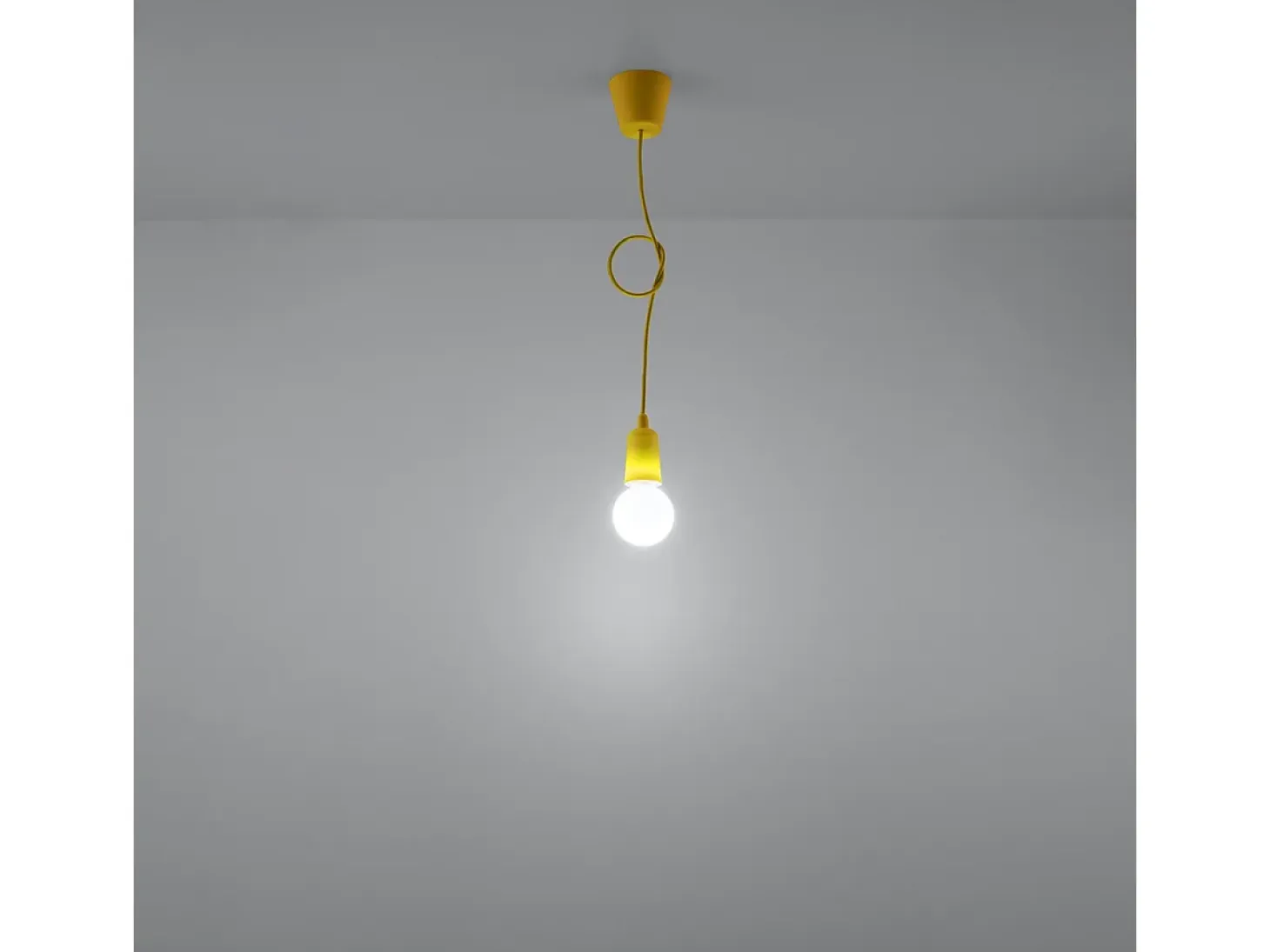 Lámparas colgantes Astis moderno de CLORURO DE POLIVINILO - 1 fuentes luminosas 3000K - L.9 x A.90 cm - amarillo
