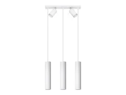 Lámparas colgantes Briix moderno de acero - 5 fuentes luminosas 4000K - L.45 x A.100 cm - blanco