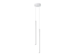 Lámparas colgantes Brill moderno de acero - 2 fuentes luminosas 4000K - L.15 x A.118 cm - blanco