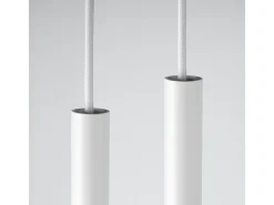 Lámparas colgantes Brill moderno de acero - 2 fuentes luminosas 3000K - L.15 x A.118 cm - blanco