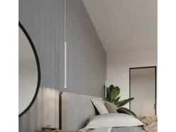 Lámparas colgantes Brill moderno de acero - 5 fuentes luminosas 3000K - L.45 x A.90 cm - blanco