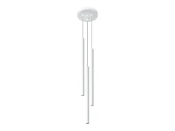 Lámparas colgantes Brill moderno de acero - 3 fuentes luminosas 4000K - L.20 x A.90 cm - blanco