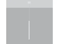 Lámparas colgantes Brill moderno de acero - 1 fuentes luminosas 3000K - L.8 x A.100 cm - blanco