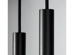 Lámparas colgantes Brill moderno de acero - 2 fuentes luminosas 3000K - L.15 x A.118 cm - negro