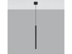 Lámparas colgantes Brill moderno de acero - 1 fuentes luminosas 3000K - L.8 x A.100 cm - negro