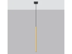 Lámparas colgantes Brill moderno de acero - 1 fuentes luminosas 3000K - L.8 x A.100 cm - brillo dorado