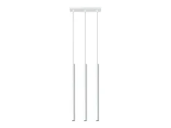 Lámparas colgantes Brill moderno de acero - 3 fuentes luminosas 3000K - L.30 x A.90 cm - blanco