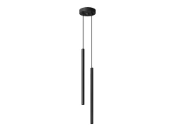 Lámparas colgantes Brill moderno de acero - 2 fuentes luminosas 4000K - L.15 x A.118 cm - negro