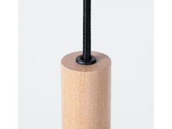 Lámparas colgantes Brill moderno de acero/madera - 3 fuentes luminosas 4000K - L.30 x A.110 cm - madera