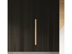 Lámparas colgantes Brill moderno de acero/madera - 3 fuentes luminosas 4000K - L.30 x A.110 cm - madera