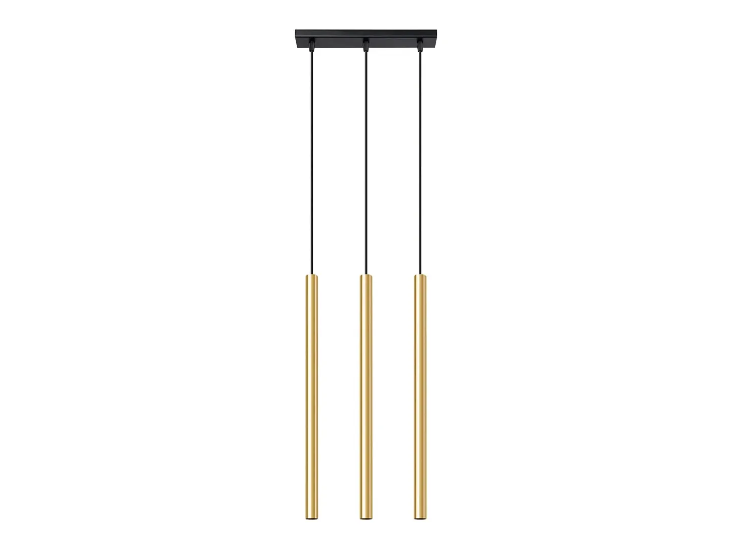 Lámparas colgantes Brill moderno de acero - 3 fuentes luminosas 4000K - L.30 x A.90 cm - brillo dorado