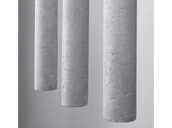 Lámparas colgantes Brill moderno de concreto - 3 fuentes luminosas 4000K - L.30 x A.110 cm - gris