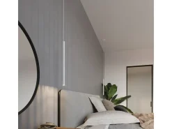 Lámparas colgantes Brill moderno de acero - 5 fuentes luminosas 3000K - L.25 x A.110 cm - blanco