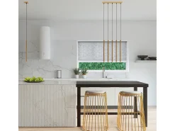 Lámparas colgantes Brill moderno de acero - 3 fuentes luminosas 4000K - L.30 x A.115 cm - dorado