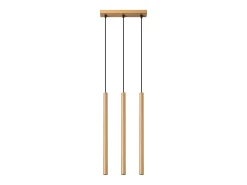 Lámparas colgantes Brill moderno de acero - 3 fuentes luminosas 4000K - L.30 x A.115 cm - dorado