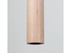 Lámparas colgantes Brill moderno de acero/madera - 1 fuentes luminosas 4000K - L.8 x A.120 cm - madera