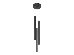 Lámparas colgantes Brill moderno de acero - 3 fuentes luminosas 4000K - L.20 x A.90 cm - negro