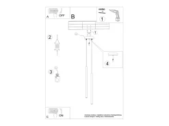 Lámparas colgantes Brill moderno de acero - 2 fuentes luminosas 3000K - L.15 x A.118 cm - dorado