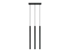 Lámparas colgantes Brill moderno de acero - 3 fuentes luminosas 4000K - L.30 x A.90 cm - negro