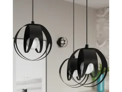 Lámparas colgantes Brive moderno de acero - 1 fuentes luminosas 4000K - L.16 x A.125 cm - negro