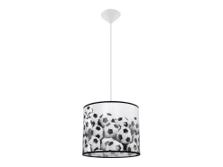 Lámparas colgantes Calcio b moderno de CLORURO DE POLIVINILO - 1 fuentes luminosas 3000K - L.30 x A.82 cm - blanco negro