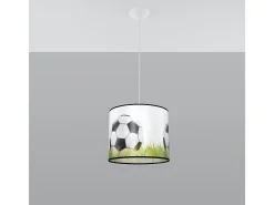 Lámparas colgantes Calcio c moderno de CLORURO DE POLIVINILO - 1 fuentes luminosas 3000K - L.30 x A.82 cm - blanco/negro/verde