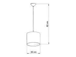 Lámparas colgantes Calcio c moderno de CLORURO DE POLIVINILO - 1 fuentes luminosas 3000K - L.30 x A.82 cm - blanco/negro/verde