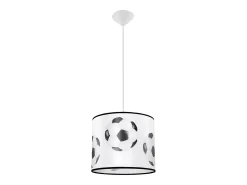 Lámparas colgantes Calcio a moderno de CLORURO DE POLIVINILO - 1 fuentes luminosas 3000K - L.30 x A.82 cm - blanco negro