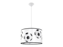 Lámparas colgantes Calcio a moderno de CLORURO DE POLIVINILO - 1 fuentes luminosas 3000K - L.40 x A.82 cm - blanco negro