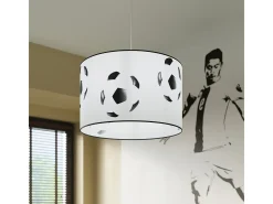 Lámparas colgantes Calcio a moderno de CLORURO DE POLIVINILO - 1 fuentes luminosas 3000K - L.40 x A.82 cm - blanco negro
