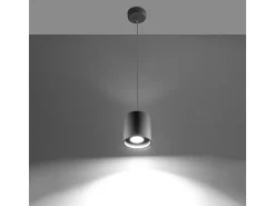 Lámparas colgantes Celeris moderno de aluminio - 1 fuentes luminosas 4000K - L.10 x A.110 cm - gris