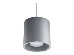 Lámparas colgantes Celeris moderno de aluminio - 1 fuentes luminosas 4000K - L.10 x A.110 cm - gris