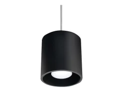 Lámparas colgantes Celeris moderno de aluminio - 1 fuentes luminosas 3000K - L.10 x A.110 cm - negro