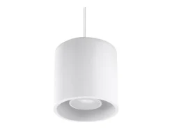 Lámparas colgantes Celeris moderno de aluminio - 1 fuentes luminosas 3000K - L.10 x A.110 cm - blanco