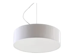 Lámparas colgantes Cercle minimalista de CLORURO DE POLIVINILO - 2 fuentes luminosas 3000K - L.35 x A.111 cm - blanco