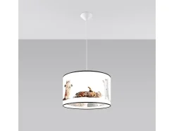 Lámparas colgantes Chat moderno de CLORURO DE POLIVINILO - 1 fuentes luminosas 4000K - L.40 x A.95 cm - multicolor