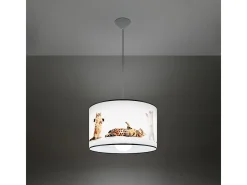 Lámparas colgantes Chat moderno de CLORURO DE POLIVINILO - 1 fuentes luminosas 4000K - L.40 x A.95 cm - multicolor