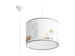 Lámparas colgantes Chat moderno de CLORURO DE POLIVINILO - 1 fuentes luminosas 4000K - L.40 x A.95 cm - multicolor
