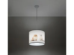 Lámparas colgantes Chat moderno de CLORURO DE POLIVINILO - 1 fuentes luminosas 3000K - L.30 x A.95 cm - multicolor
