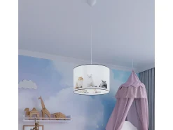 Lámparas colgantes Chat moderno de CLORURO DE POLIVINILO - 1 fuentes luminosas 3000K - L.30 x A.95 cm - multicolor