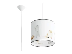 Lámparas colgantes Chat moderno de CLORURO DE POLIVINILO - 1 fuentes luminosas 3000K - L.30 x A.95 cm - multicolor