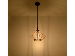 Lámparas colgantes Citrubloom escandinavo de madera - 1 fuentes luminosas 4000K - L.27,5 x A.90 cm - madera natural