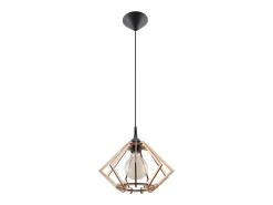 Lámparas colgantes Citrubloom escandinavo de madera - 1 fuentes luminosas 3000K - L.27,5 x A.90 cm - madera natural