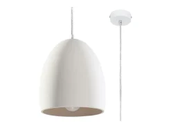 Lámparas colgantes Darow moderno de cerámica - 1 fuentes luminosas 3000K - L.30 x A.122 cm - blanco