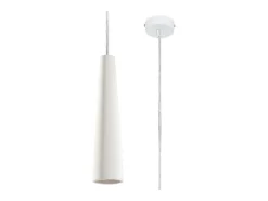 Lámparas colgantes Eclix moderno de cerámica - 1 fuentes luminosas 3000K - L.8 x A.132 cm - blanco