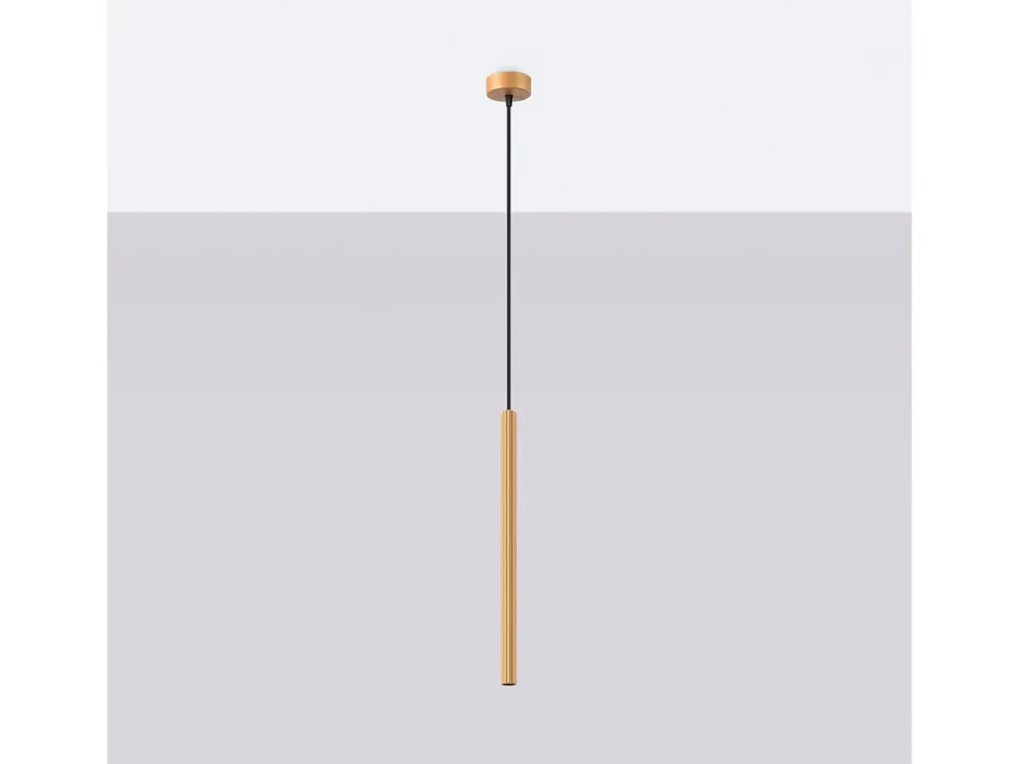 Lámparas colgantes Elara moderno de acero - 1 fuentes luminosas 3000K - L.8 x A.120 cm - dorado