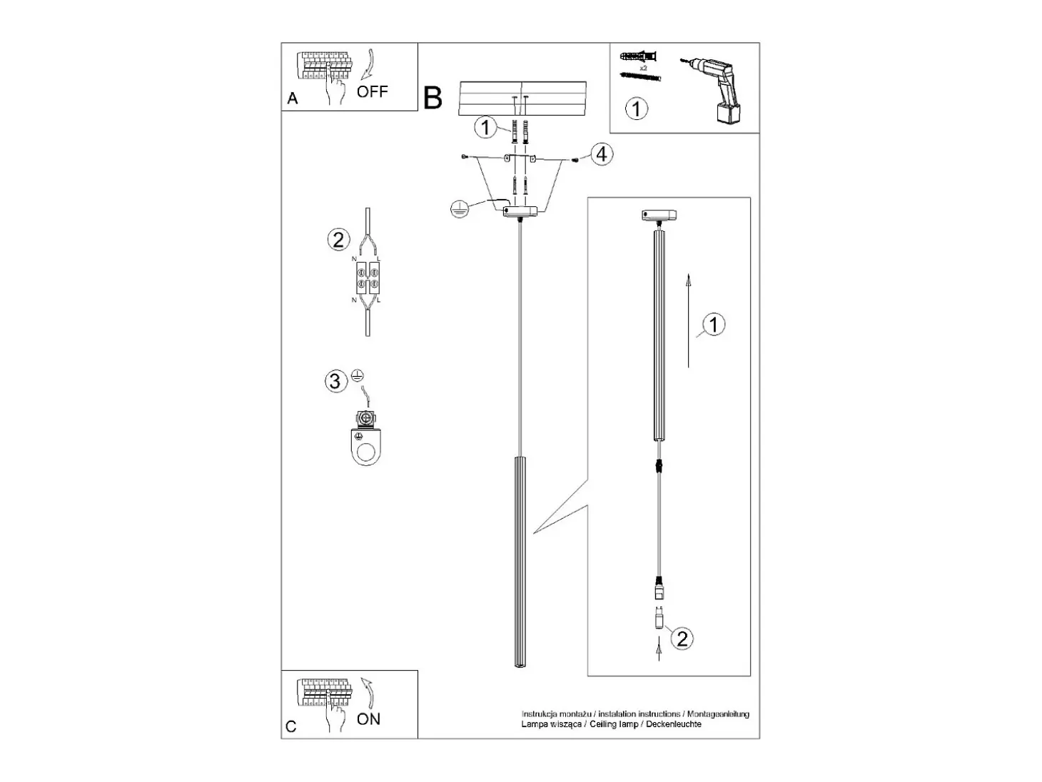 Lámparas colgantes Elara moderno de acero - 1 fuentes luminosas 3000K - L.8 x A.120 cm - dorado