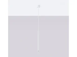 Lámparas colgantes Elara moderno de acero - 1 fuentes luminosas 3000K - L.8 x A.120 cm - blanco