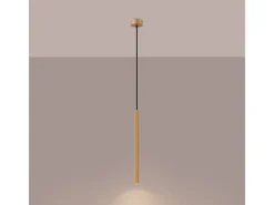 Lámparas colgantes Elara moderno de acero - 1 fuentes luminosas 4000K - L.8 x A.120 cm - dorado