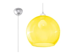 Lámparas colgantes Esfera minimalista de acero/vidrio - 1 fuentes luminosas 3000K - L.30 x A.120 cm - amarillo